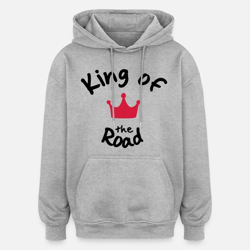 Biker - Oversized Unisex Hoodie - Grau meliert