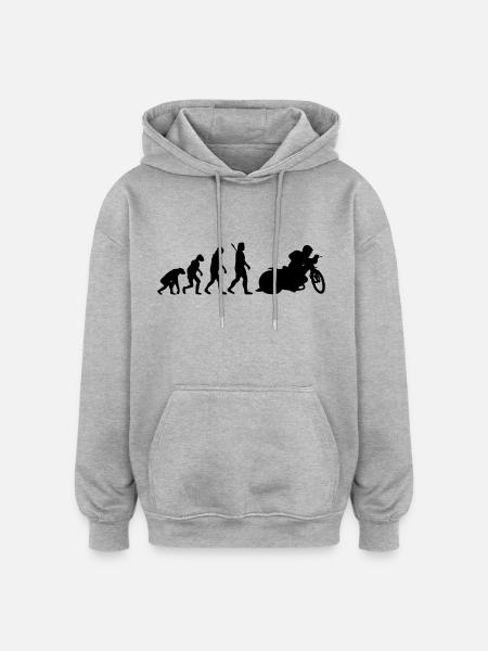Speedway - Oversized Unisex Hoodie - Grau meliert