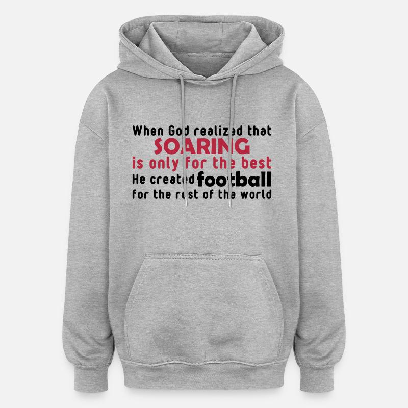 god soaring - Oversized Unisex Hoodie - Grau meliert