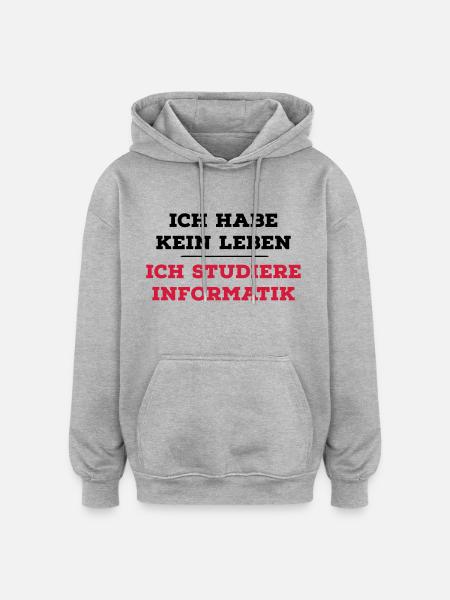 computer scientist - Oversized Unisex Hoodie - heather grey
