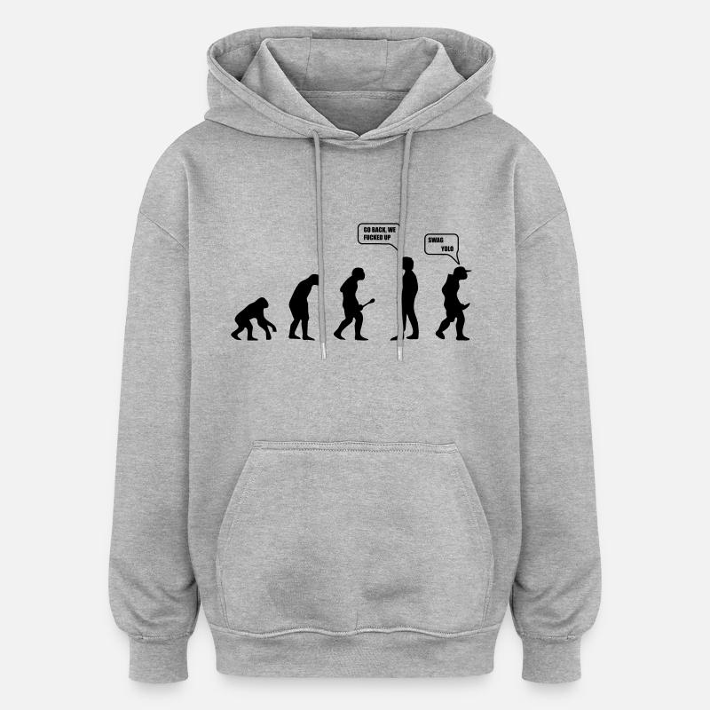 Swag Yolo Evolution - Sweat à capuche oversize unisexe - gris chiné