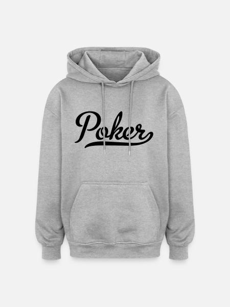 poker - Oversized Unisex Hoodie - heather grey