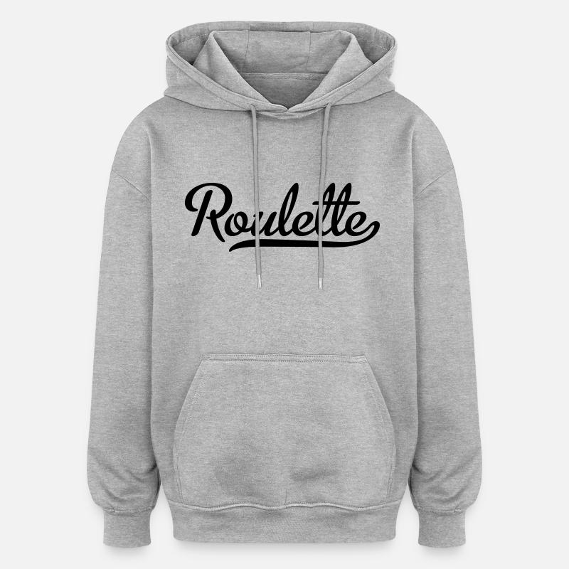 roulette - Sweat à capuche oversize unisexe - gris chiné