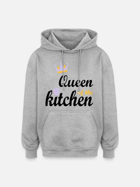 Kochen - Oversized Unisex Hoodie - Grau meliert