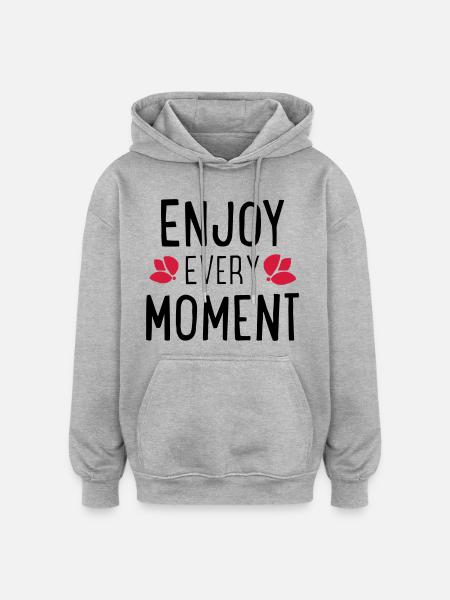 Lustige Sprüche - Oversized Unisex Hoodie - Grau meliert