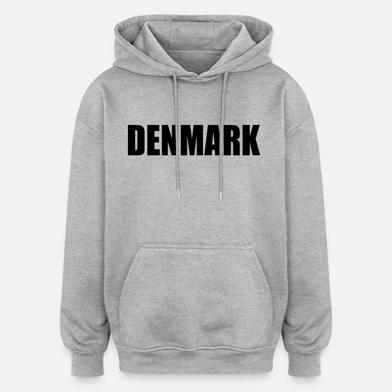 Danemark - Sweat à capuche oversize unisexe - gris chiné