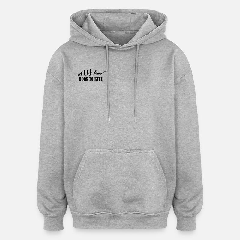 Kiteboard,Kiteboarder,Kite,Kiteboarding,Meer,Board - Oversized Unisex Hoodie - Grau meliert
