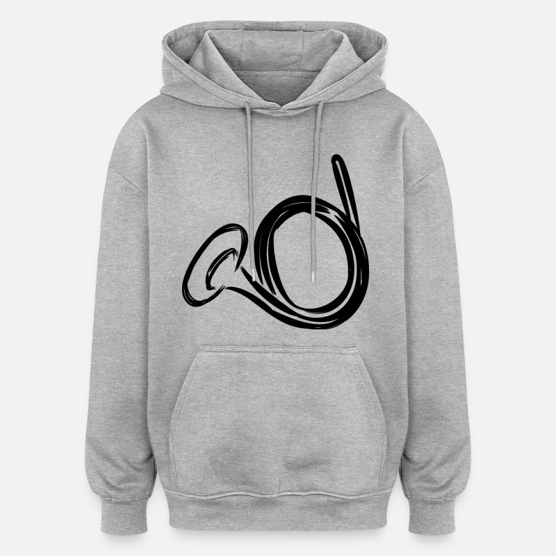 Bugle - Oversized Unisex Hoodie - heather grey