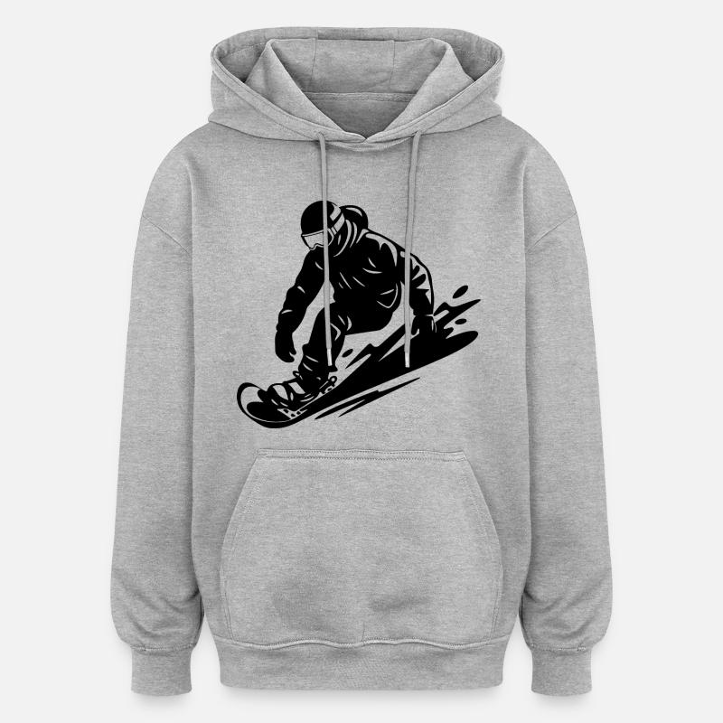 Snowboarders - Sweat à capuche oversize unisexe - gris chiné