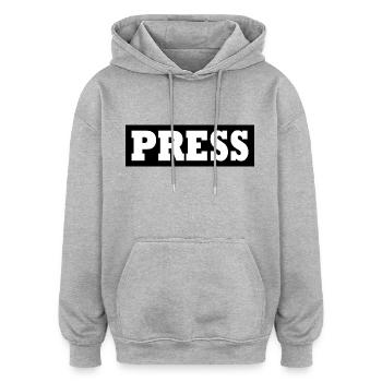 Press - Oversized Unisex Hoodie - Grau meliert - Vorne - Noah (186cm)
