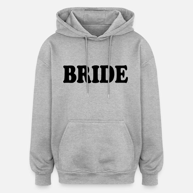 Bride - Sweat à capuche oversize unisexe - gris chiné