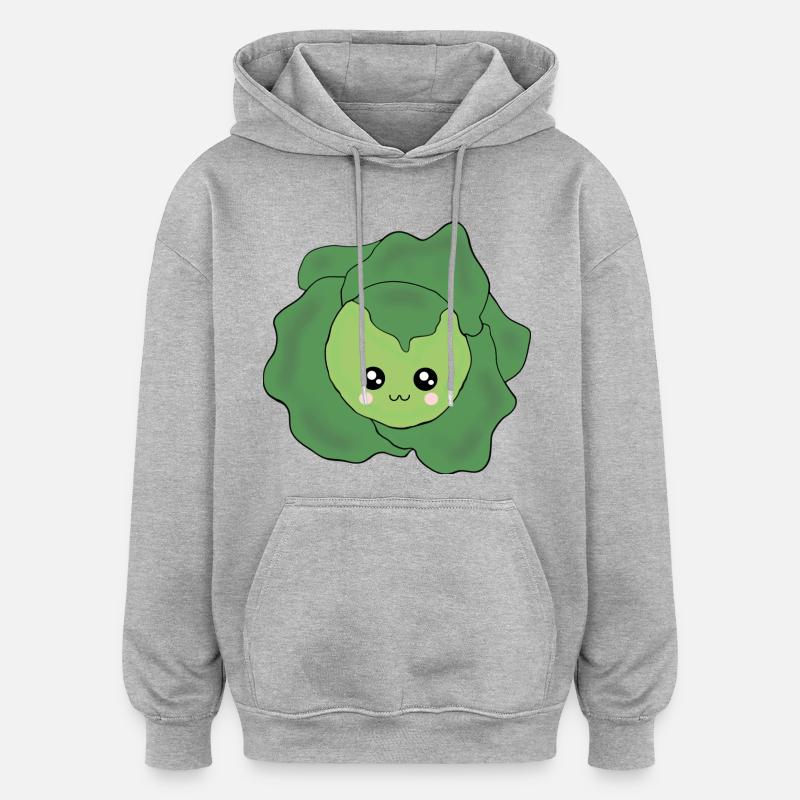 Carnaval, Carnaval, costume, salade - Sweat à capuche oversize unisexe - gris chiné
