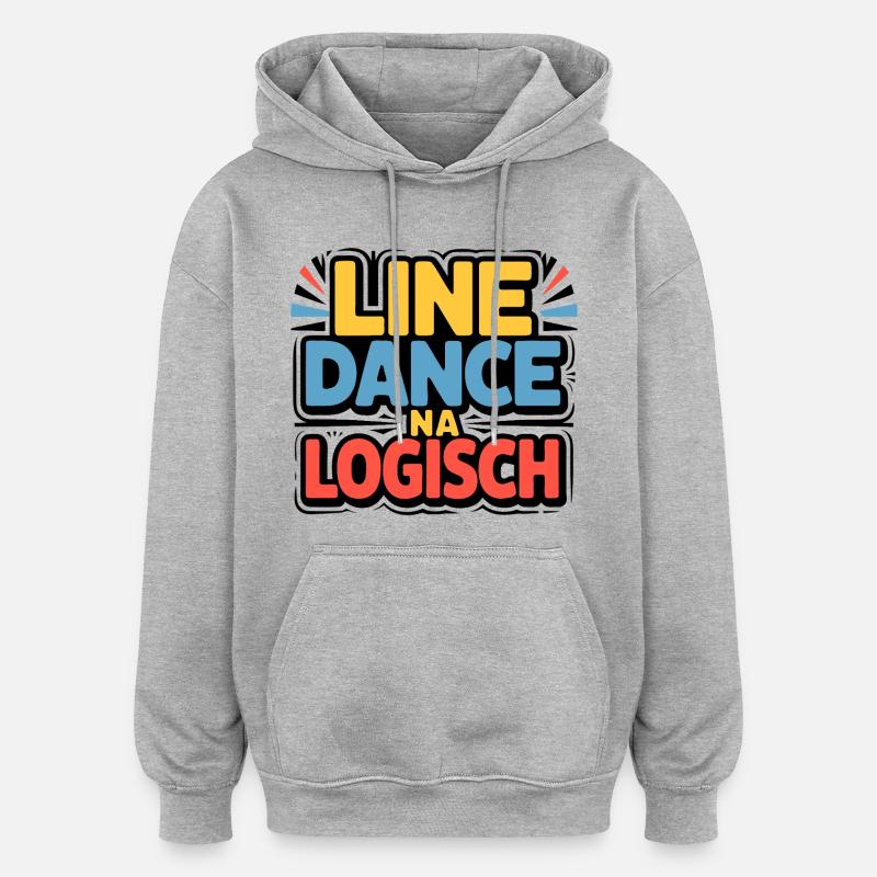 Logique de la danse en ligne - Sweat à capuche oversize unisexe - gris chiné