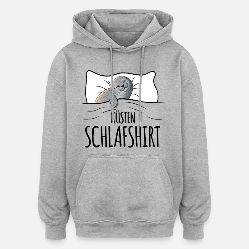 Chemise de nuit Seal - Sweat à capuche oversize unisexe - gris chiné