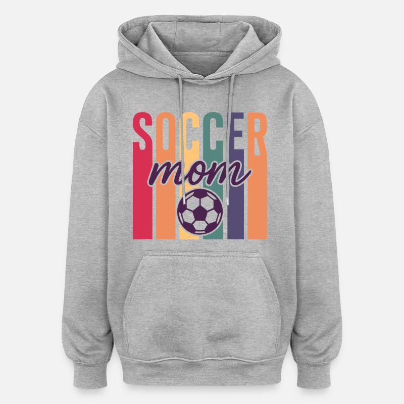 Fußball Mutter - Oversized Unisex Hoodie - Grau meliert