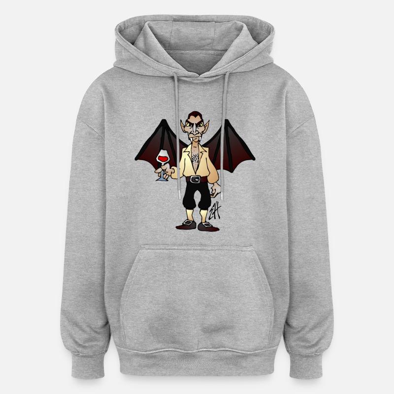 Vampire fc - Sweat à capuche oversize unisexe - gris chiné