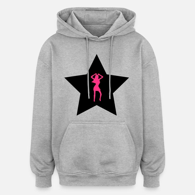 Star danse - Sweat à capuche oversize unisexe - gris chiné