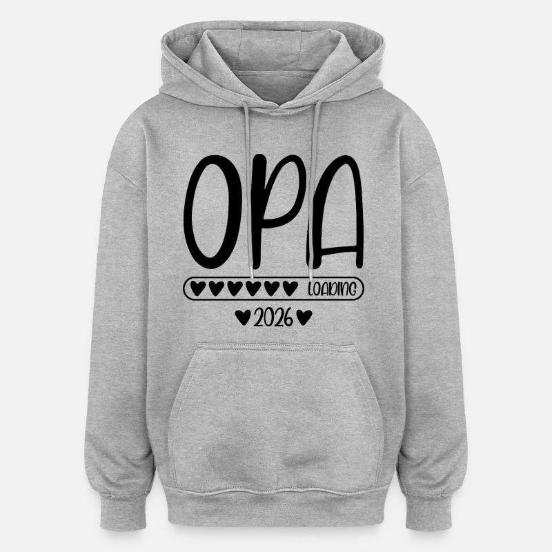 Opa 2026 loading - Oversized Unisex Hoodie - Grau meliert