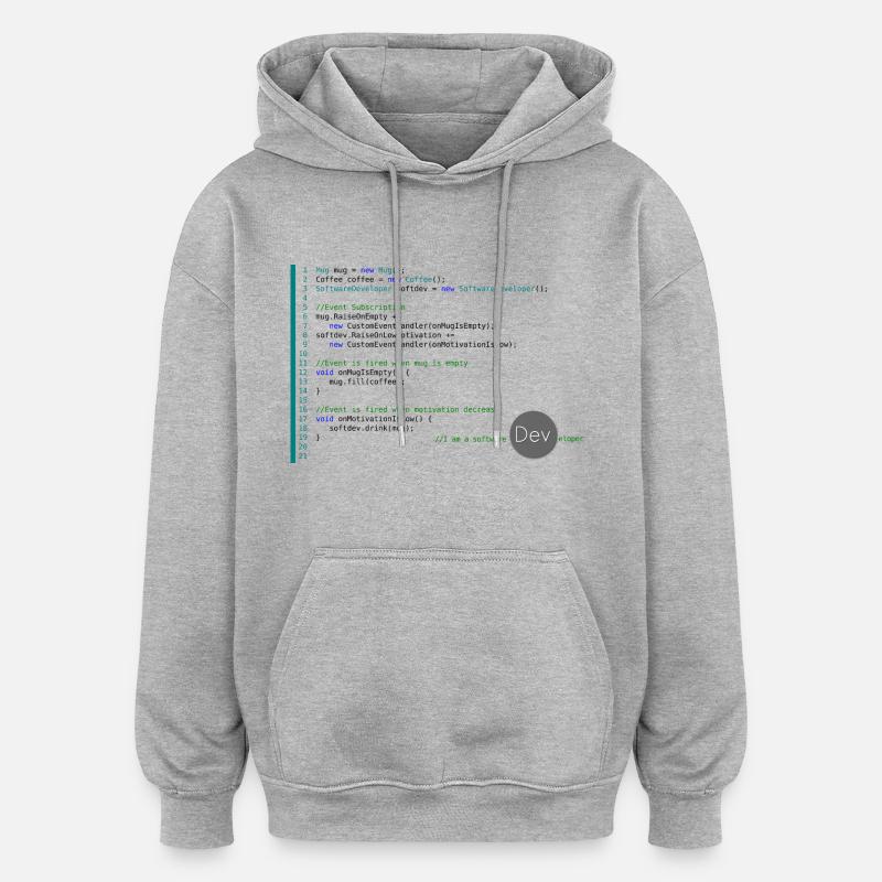I am a Software Developer - Oversized Unisex Hoodie - heather grey