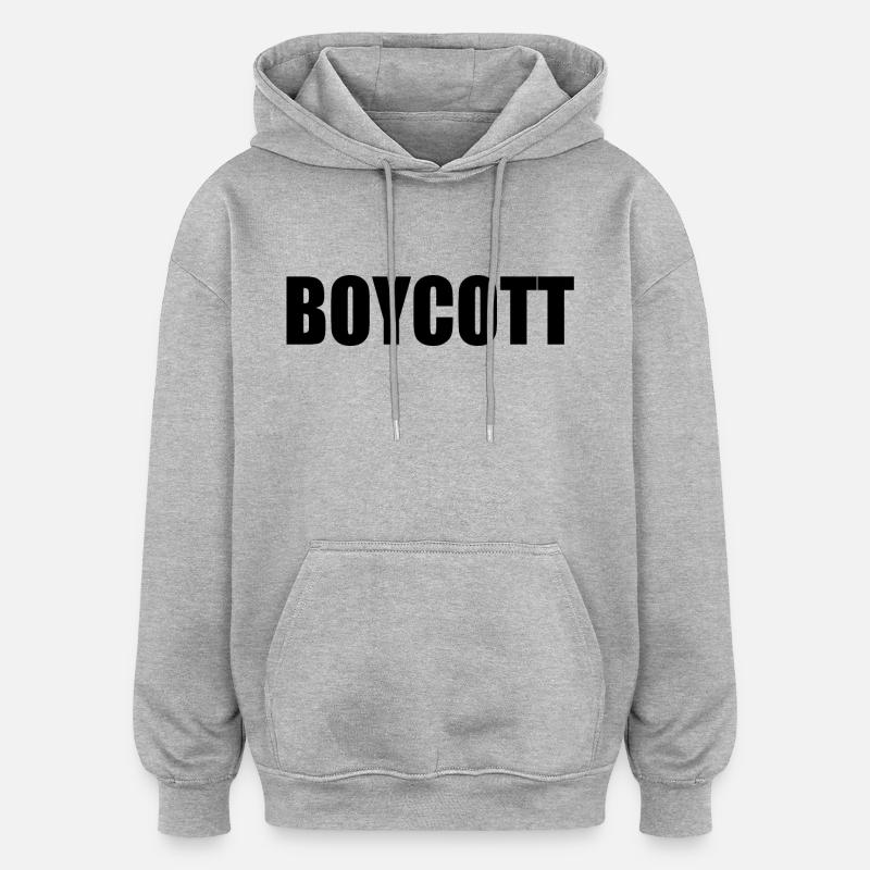 Boycott - Sweat à capuche oversize unisexe - gris chiné