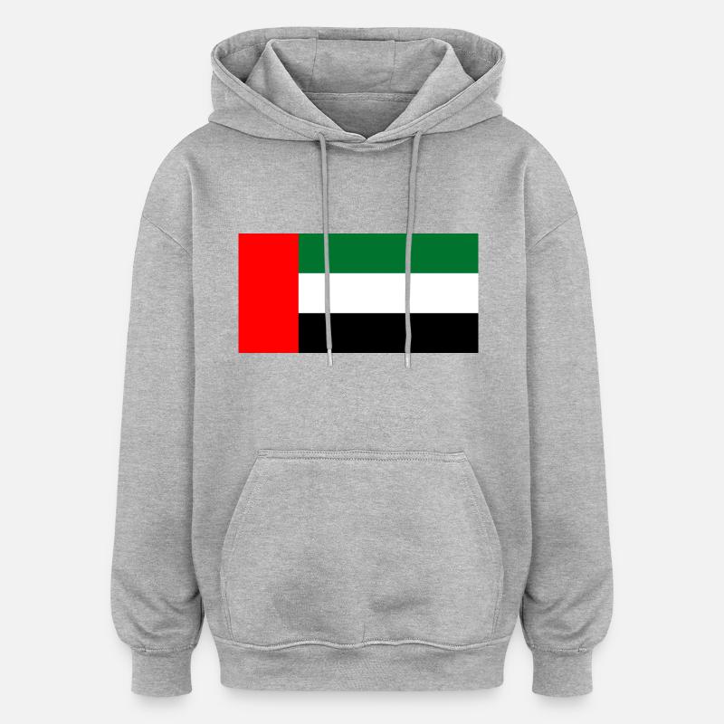 E.A.U - Sweat à capuche oversize unisexe - gris chiné