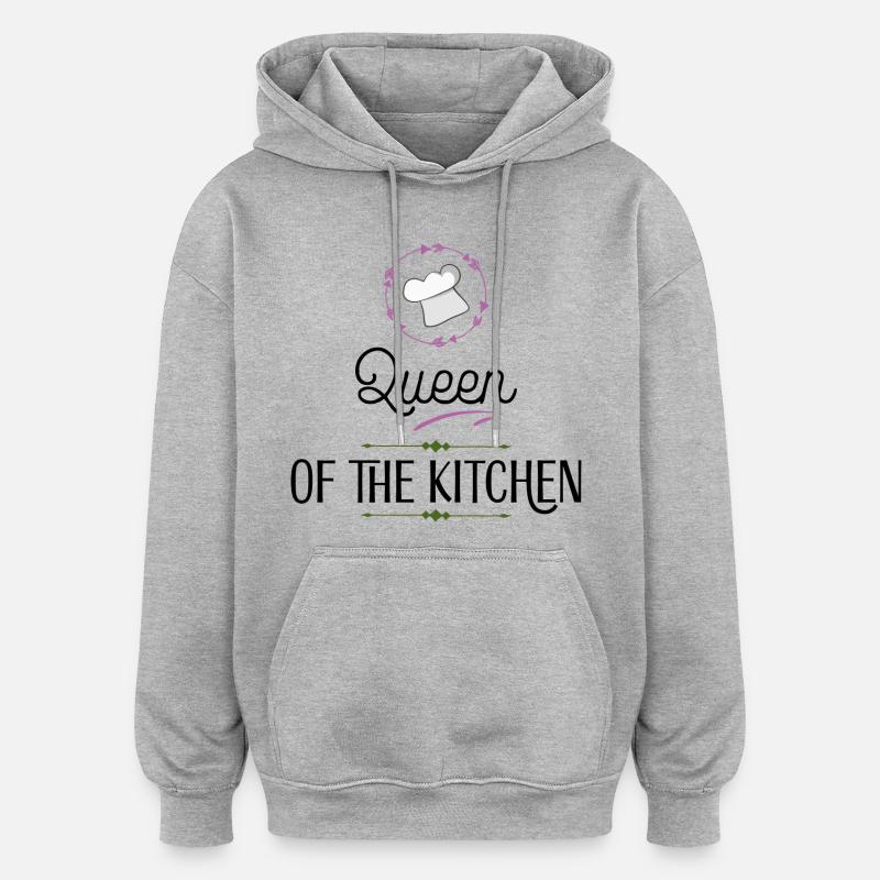 Kochen - Sweat à capuche oversize unisexe - gris chiné