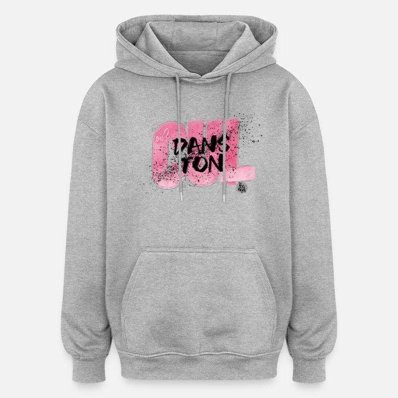Dans ton cul ! - Sweat à capuche oversize unisexe - gris chiné