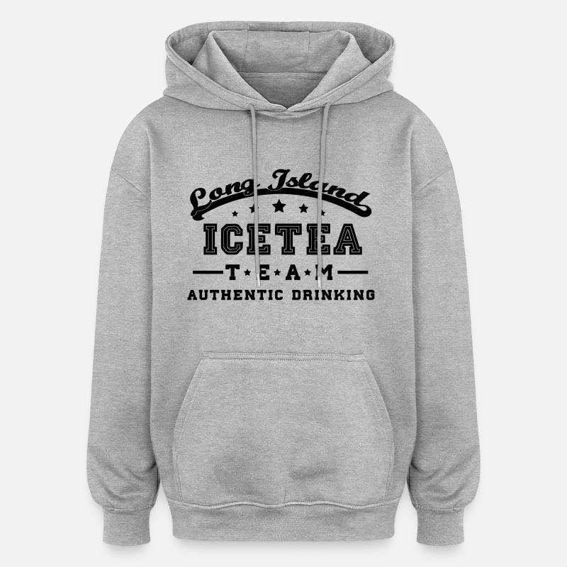équipe de l'île longue icetea - Sweat à capuche oversize unisexe - gris chiné