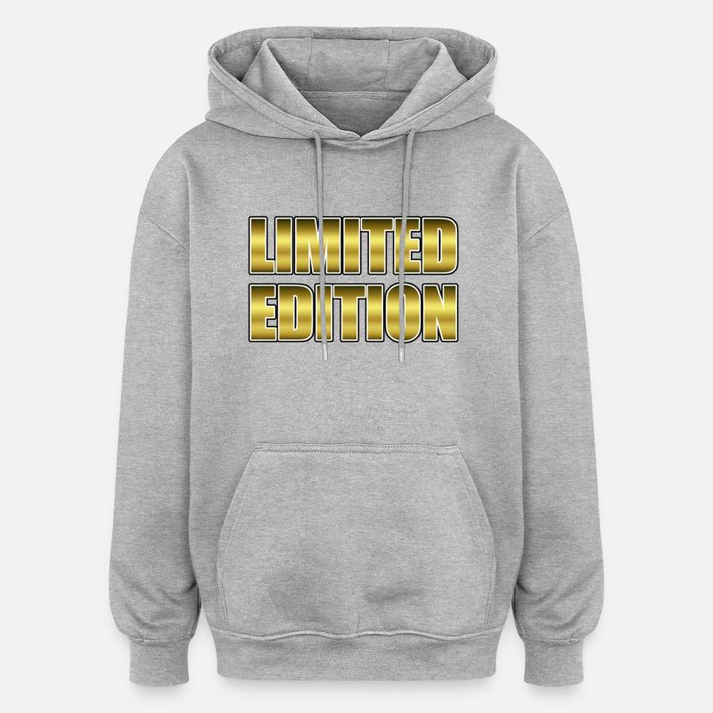 ÉDITION LIMITÉE - Sweat à capuche oversize unisexe - gris chiné