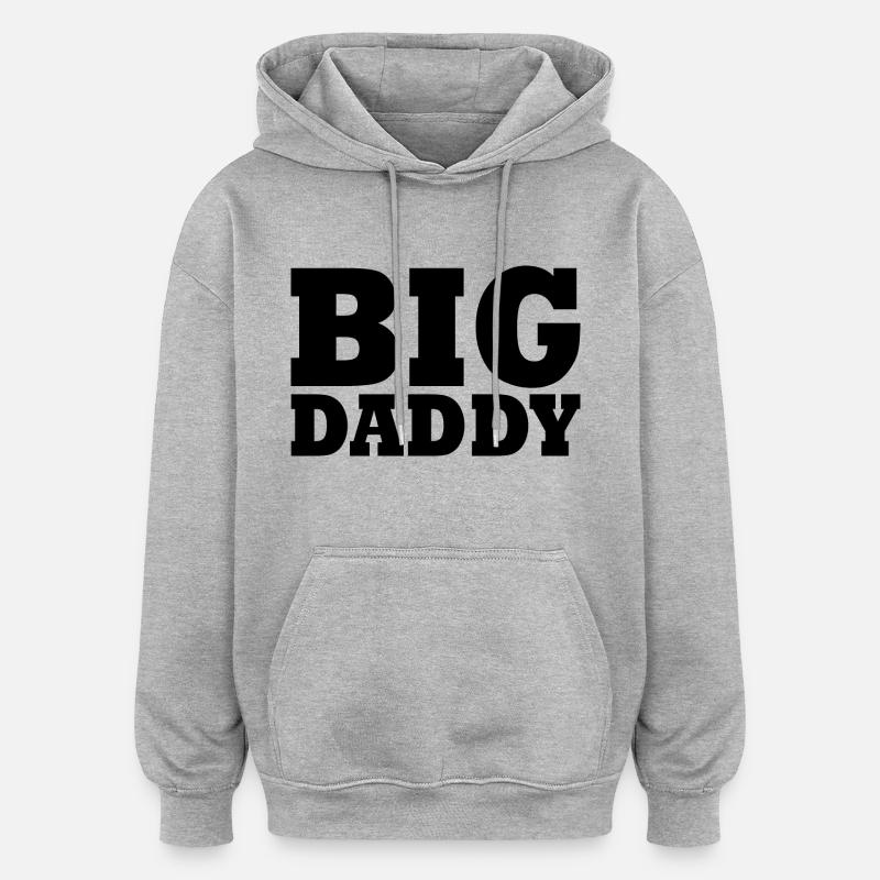 BIG DADDY - Sweat à capuche oversize unisexe - gris chiné