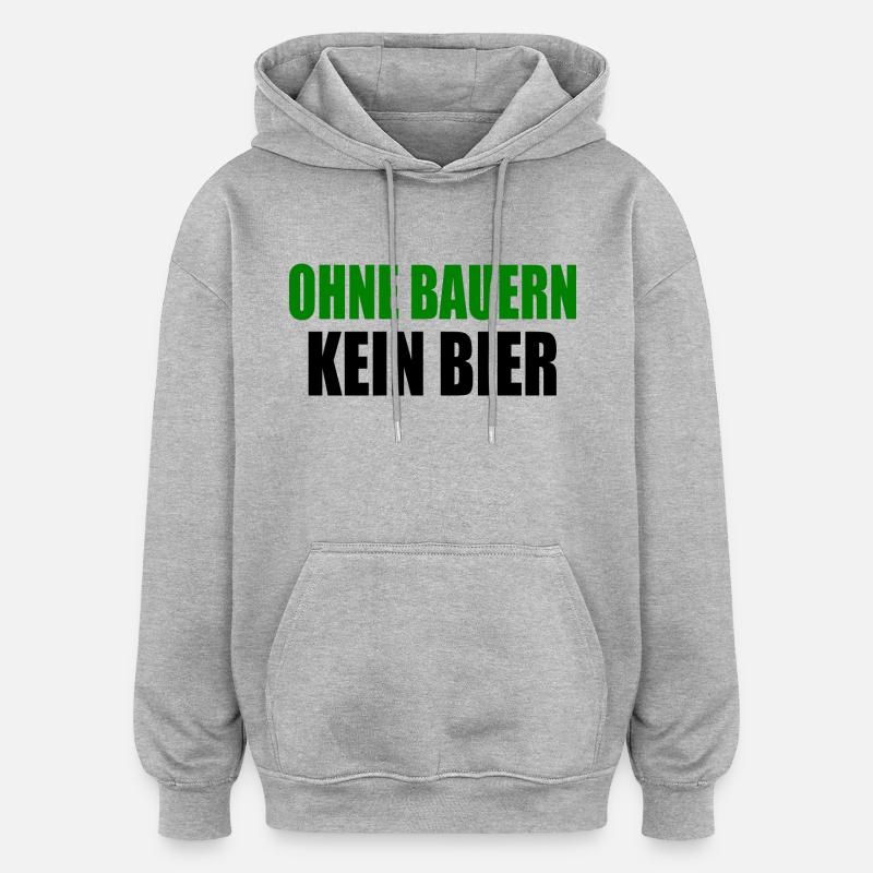 text5040 - Oversized Unisex Hoodie - Grau meliert