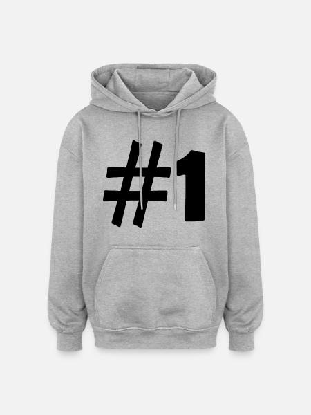 #1 - Oversized Unisex Hoodie - heather grey