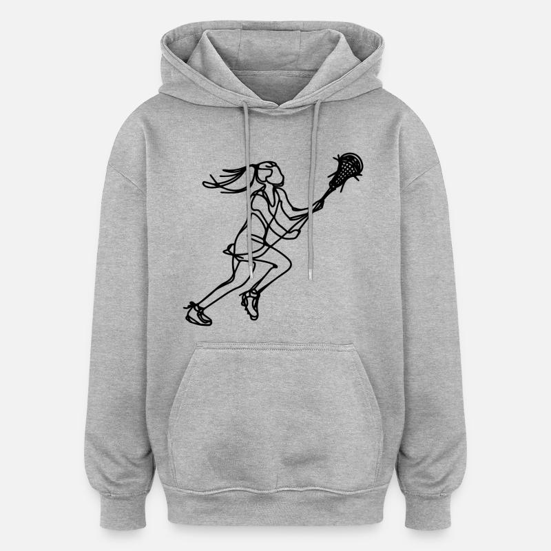 Filles de crosse - Sweat à capuche oversize unisexe - gris chiné