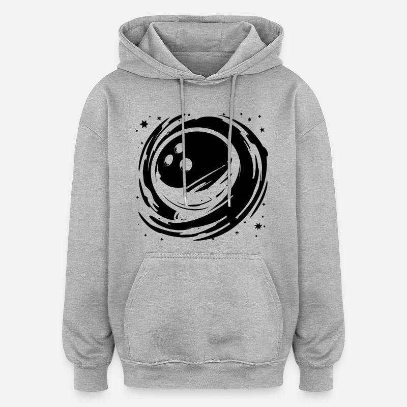 Graphiques de bowling - Sweat à capuche oversize unisexe - gris chiné