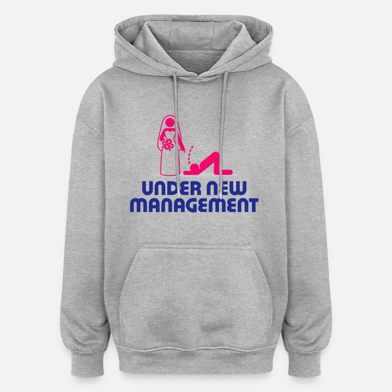 Sous une nouvelle direction - Sweat à capuche oversize unisexe - gris chiné