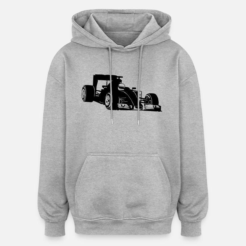 Formela One Racing - Sweat à capuche oversize unisexe - gris chiné