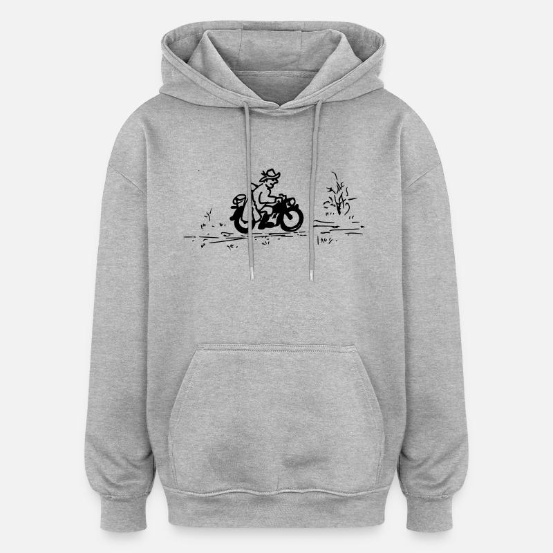 Chasseurs en tournée - Sweat à capuche oversize unisexe - gris chiné