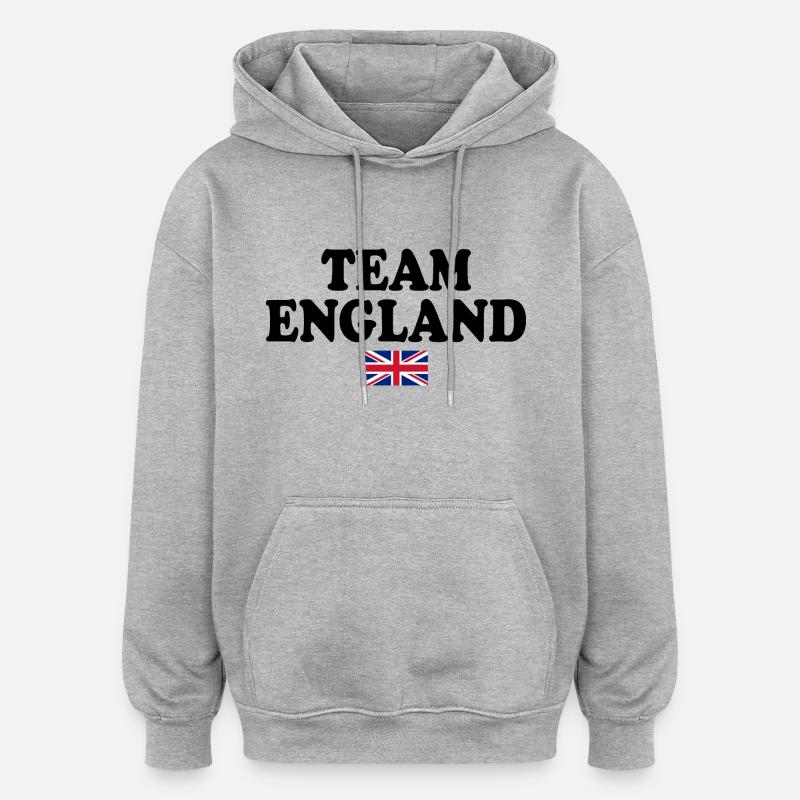 angleterre - Sweat à capuche oversize unisexe - gris chiné