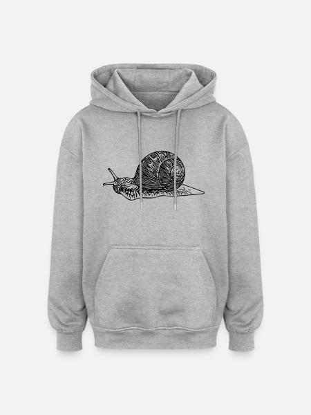 slug - Oversized Unisex Hoodie - heather grey