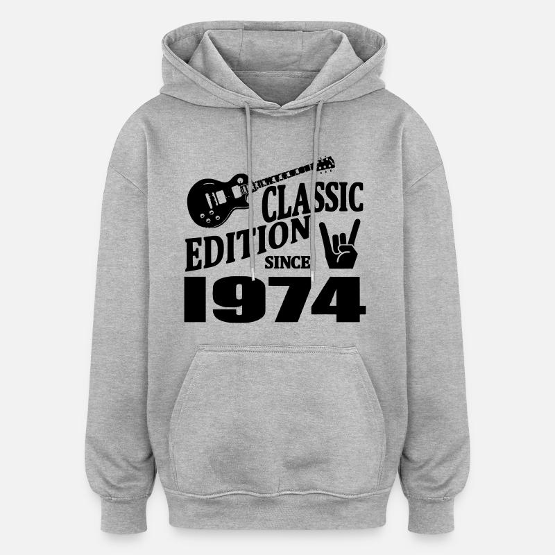 Edition classique depuis 1974 - Sweat à capuche oversize unisexe - gris chiné