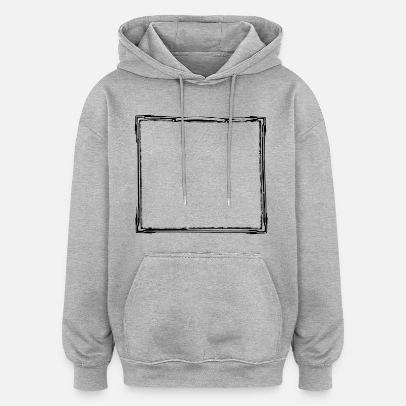 2577109 cadre - Sweat à capuche oversize unisexe - gris chiné