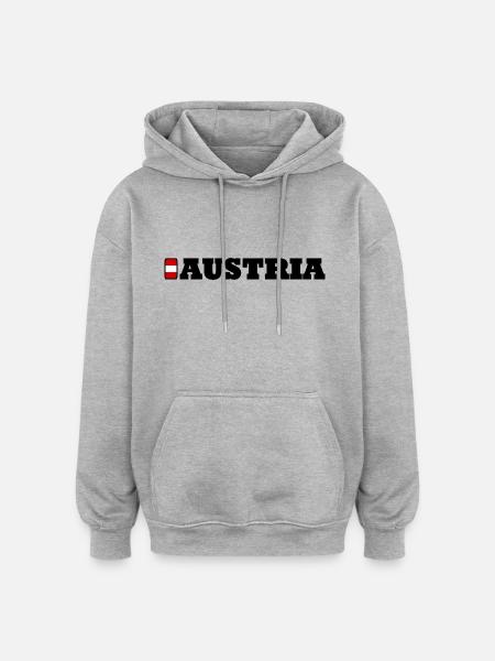 Austria / Austria - Oversized Unisex Hoodie - heather grey