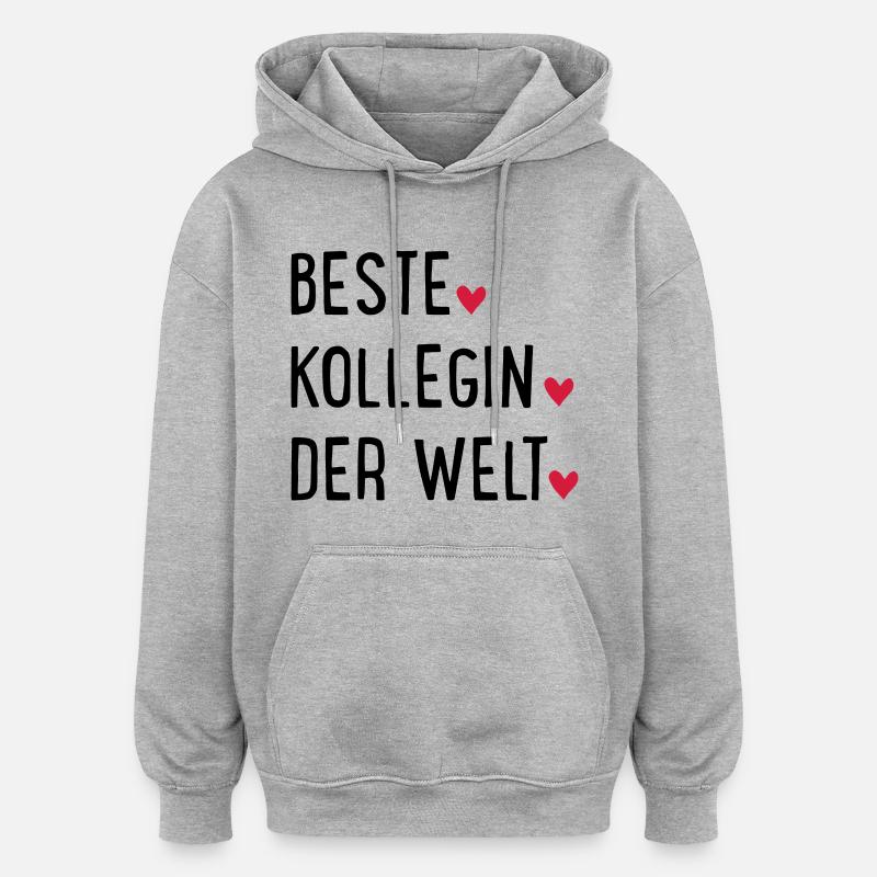 Collègue - Sweat à capuche oversize unisexe - gris chiné