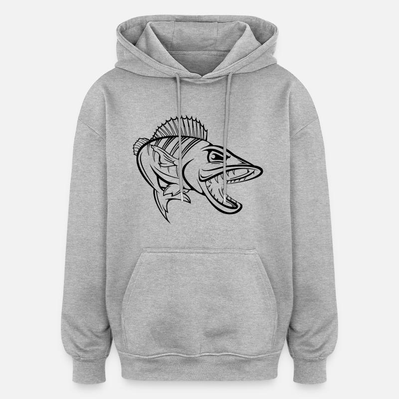 Barsch 001 - Oversized Unisex Hoodie - Grau meliert