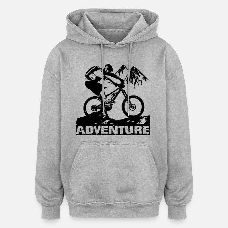 MTB - Sweat à capuche oversize unisexe - gris chiné