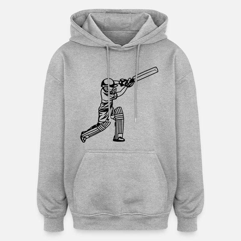 Garçon de cricket - Sweat à capuche oversize unisexe - gris chiné