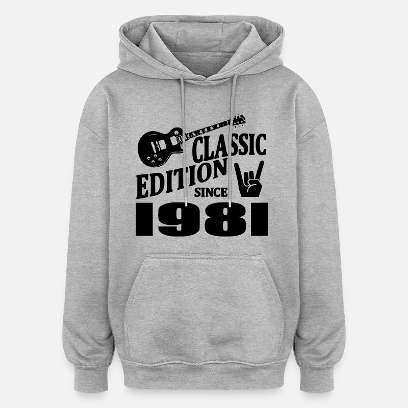 Edition classique depuis 1981 - Sweat à capuche oversize unisexe - gris chiné
