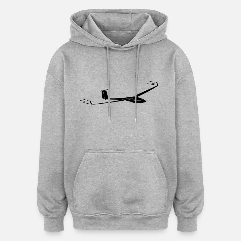 planeur - Sweat à capuche oversize unisexe - gris chiné