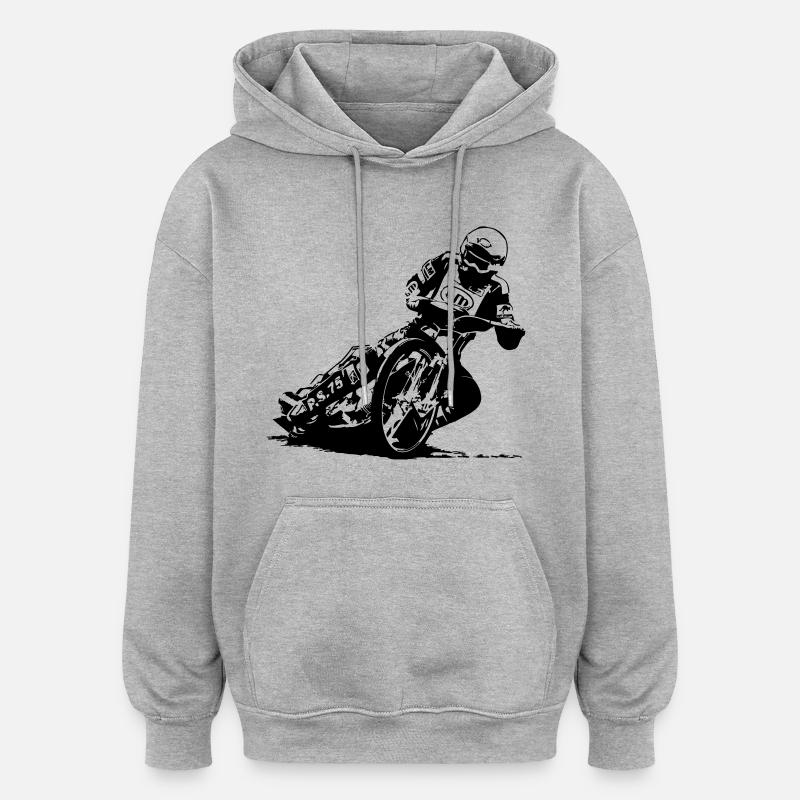 Speedway Driver - Sweat à capuche oversize unisexe - gris chiné