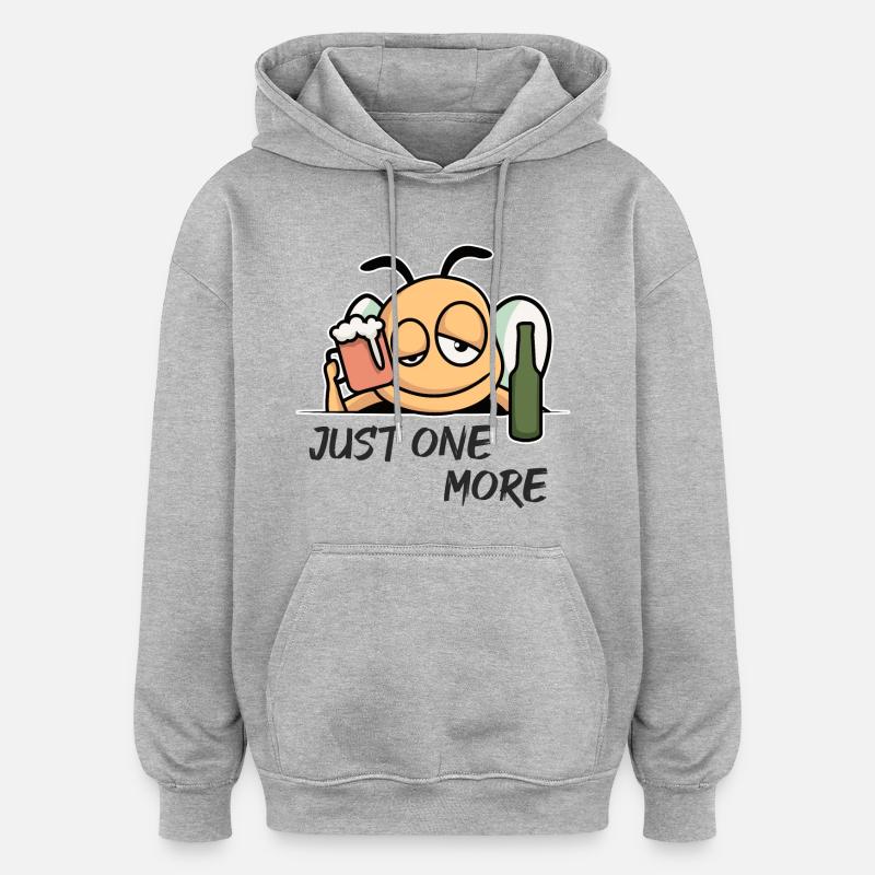 Juste un de plus - Sweat à capuche oversize unisexe - gris chiné